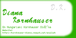 diana kornhauser business card